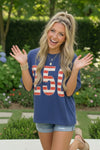 Blue Stars and Stripes '250' Top