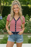 Stars and Stripes Forever Knit Top