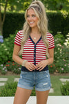 Stars and Stripes Forever Knit Top
