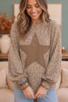 Wild Star Leopard Studded Sweatshirt
