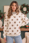 Dots & Plaid Forever Cozy Pullover Sweatshirt