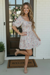 Garden Party Dreams Floral Puff Sleeve Mini Dress