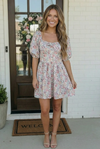 Garden Party Dreams Floral Puff Sleeve Mini Dress