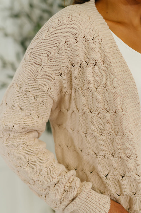 Laugh Airily Cable Knit Cardigan