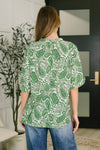 Lizzy Breeze Top in Green Paisley