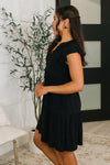 Lizzy Forever Flutter Sleeve Dress in Black