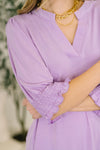 Lizzy Smock Top in Orchid Bloom