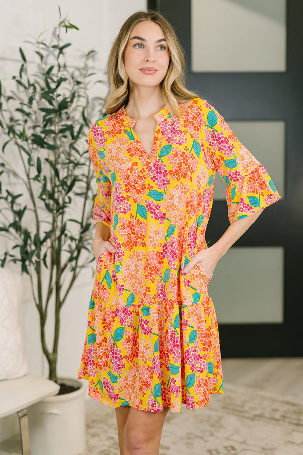 Lizzy Sunday Dress in Leaf Multi Floral- 3/3/2026 NEW