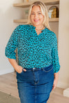 Lizzy Top in Mint Leopard