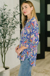 Lizzy Top in Royal Blue Paisley