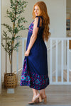 Midnight Magic Embroidered Maxi Dress