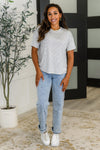 Mood Swingin' Casual Drop Shoulder Tee in Grey