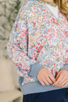 New Opportunities Drop Shoulder Floral Pullover