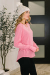 Nice to Each Other Raglan Sleeve Top in Fuchsia