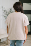 Not That complicated Textured Boxy Tee in Ash Mocha