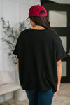 Not That complicated Textured Boxy Tee in Black