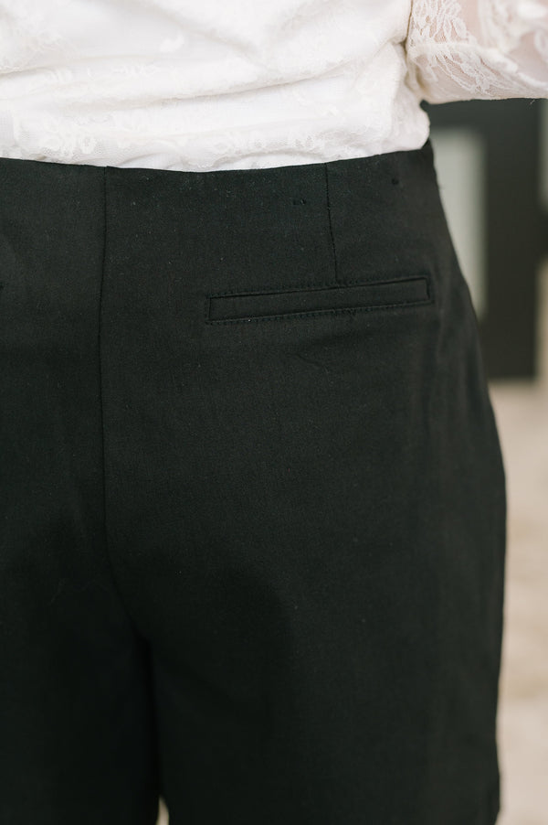 Only Pair Faux Wrap Skort in Black