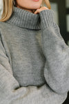 Personal Assistant Turtleneck Dress in Grey