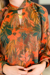 Petals After Dark Balloon Sleeve Dress