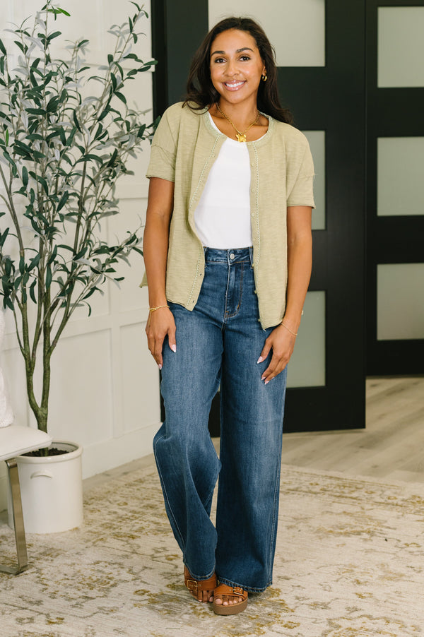 Pushing Through Button Down Top