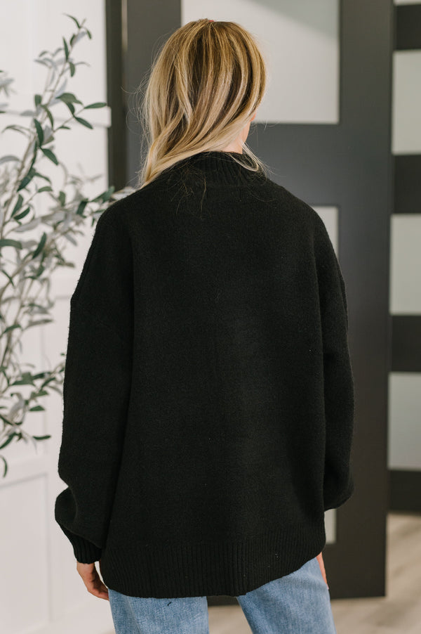 Right to the Core High Neck Pullover in Black