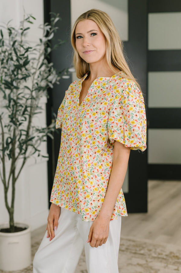 Seven Days a Week Balloon Sleeve Blouse