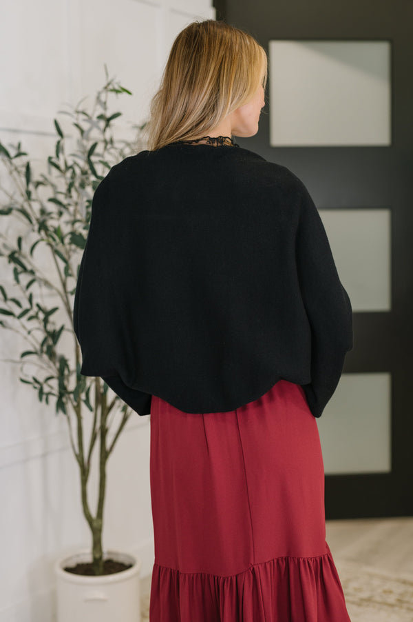 Short But Sweet Shrug in Black