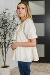 Simply Stunning Eyelet Knit Top