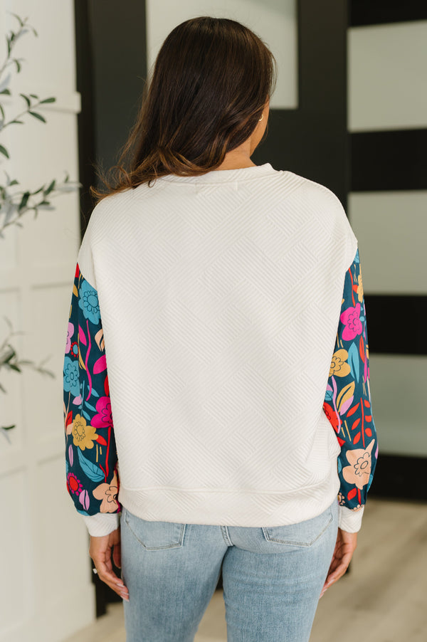 Sing a Melody Floral Sleeve Top