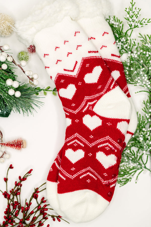 Striding to Christmas Mid Calf Socks