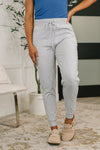 Sweat It High Waisted Joggers in Heather Grey