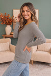 Stripe It Up Long Sleeve Tee in Black