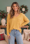 Golden Hour Waffle Knit Top