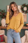 Golden Hour Waffle Knit Top