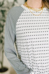That's What I Like Raglan Patchwork Long Sleeve Top