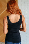 The Basics Reversible Longline Tank in Black