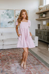 The Moment Checkered Babydoll Dress