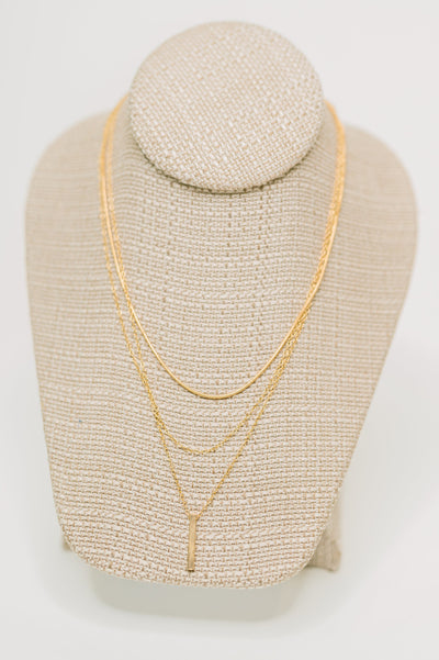 The Signature Set Layered Necklace Set in Gold