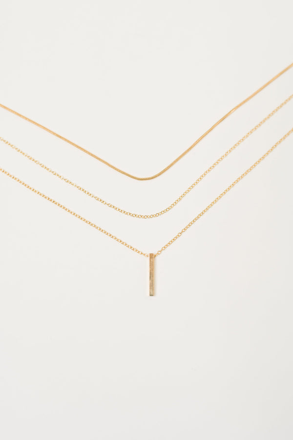The Signature Set Layered Necklace Set in Gold