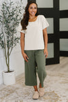 Thyme Boxy Tee in Cream