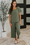 Thyme Culottes in Dusty Pine