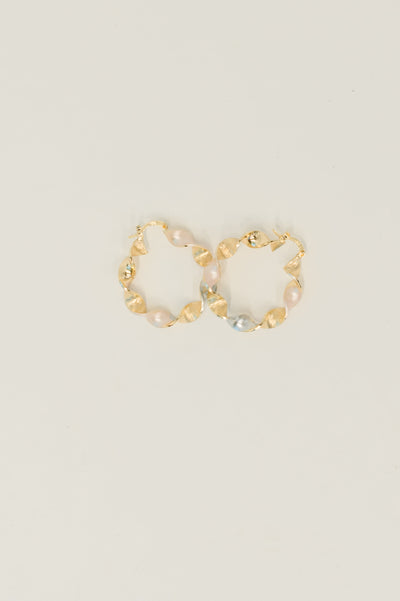 Twisted Sisters Plated Alloy Hoop Earrings