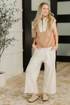 Whispered Urgently Color Block Half Zip Top