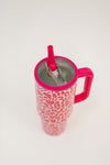 Yes, Girl, Yes Leopard Print Tumbler in Hot Pink