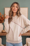 In Stitches Hoodie in Sand