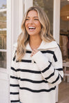 Stripes and Zipper Dreams Knit Pullover