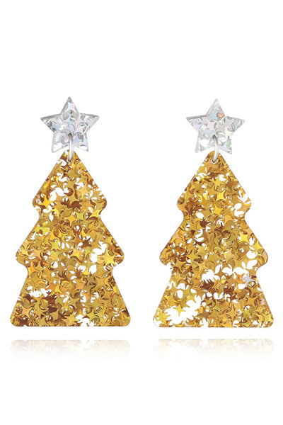 Christmas Tree Acrylic Earrings