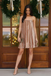 Champagne Toast Velvet Holiday Dress