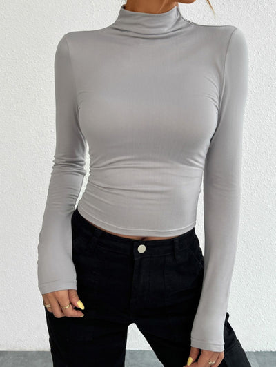 Devine Mock Neck Long Sleeve T-Shirt