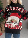 Santa Mock Neck Long Sleeve Sweater